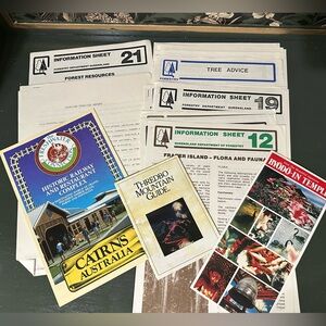 Vintage 1987 Australian Tourist Forest Railway Garden Pamphlet Papers